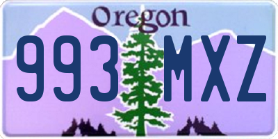 OR license plate 993MXZ