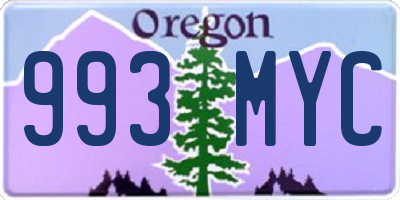 OR license plate 993MYC