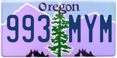 OR license plate 993MYM