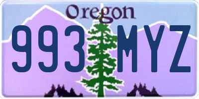 OR license plate 993MYZ