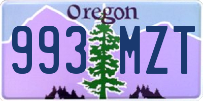 OR license plate 993MZT