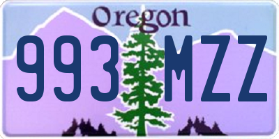 OR license plate 993MZZ