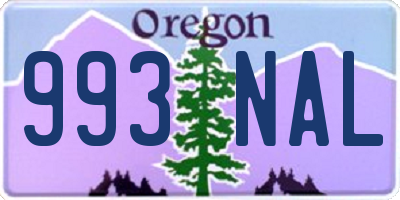 OR license plate 993NAL