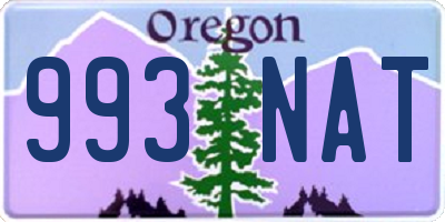 OR license plate 993NAT
