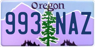 OR license plate 993NAZ