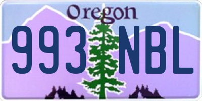 OR license plate 993NBL