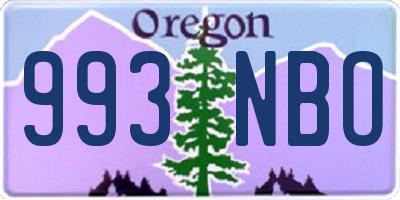 OR license plate 993NBO