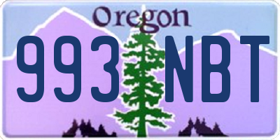 OR license plate 993NBT