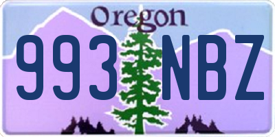 OR license plate 993NBZ