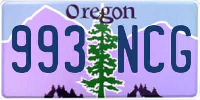 OR license plate 993NCG