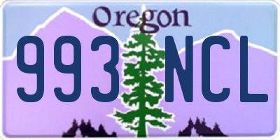 OR license plate 993NCL