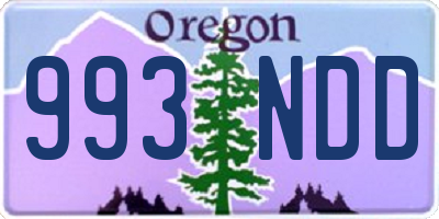 OR license plate 993NDD