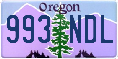 OR license plate 993NDL