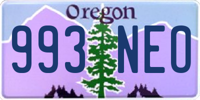OR license plate 993NEO