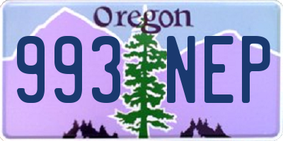 OR license plate 993NEP