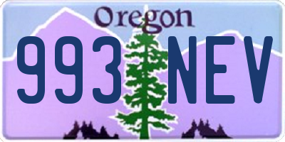 OR license plate 993NEV