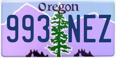 OR license plate 993NEZ