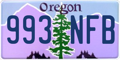 OR license plate 993NFB