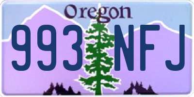 OR license plate 993NFJ