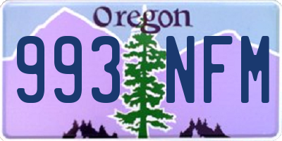 OR license plate 993NFM