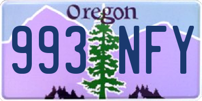 OR license plate 993NFY