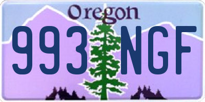 OR license plate 993NGF