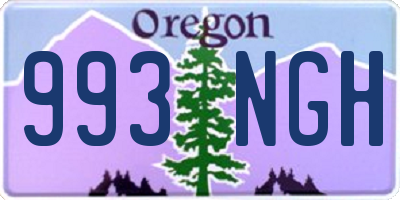 OR license plate 993NGH