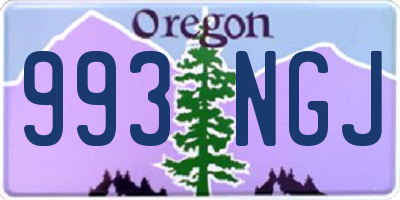 OR license plate 993NGJ