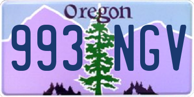 OR license plate 993NGV