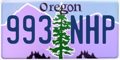 OR license plate 993NHP