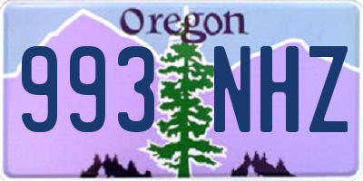 OR license plate 993NHZ