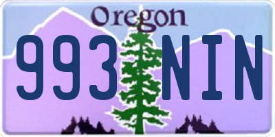 OR license plate 993NIN