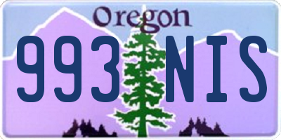 OR license plate 993NIS