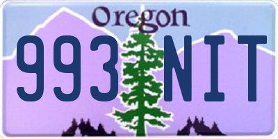 OR license plate 993NIT