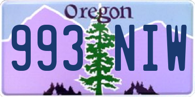 OR license plate 993NIW