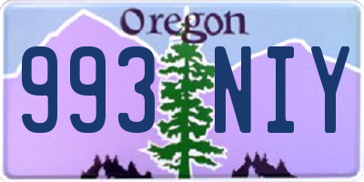 OR license plate 993NIY