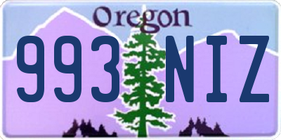 OR license plate 993NIZ
