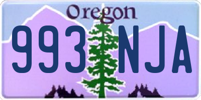 OR license plate 993NJA