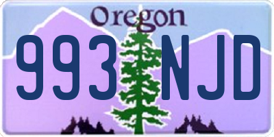 OR license plate 993NJD