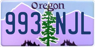 OR license plate 993NJL