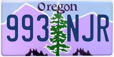 OR license plate 993NJR