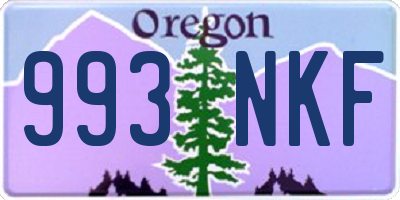 OR license plate 993NKF