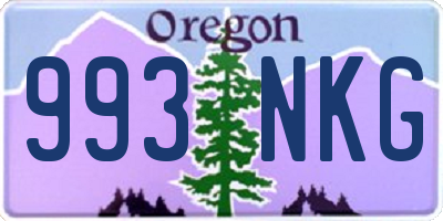 OR license plate 993NKG