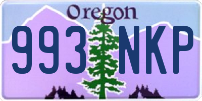OR license plate 993NKP