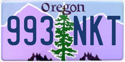 OR license plate 993NKT