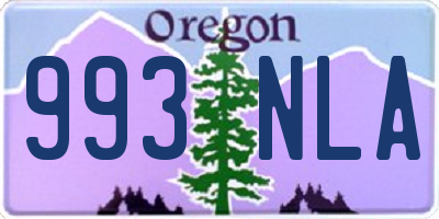 OR license plate 993NLA