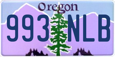 OR license plate 993NLB