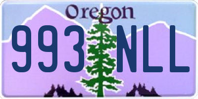 OR license plate 993NLL