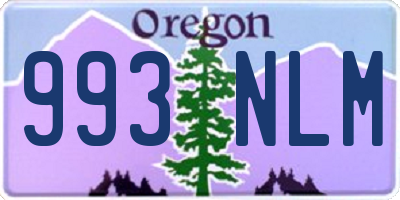 OR license plate 993NLM