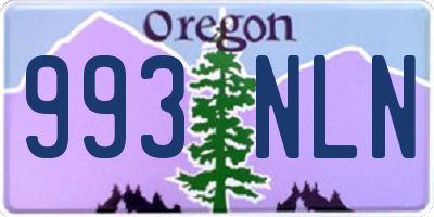 OR license plate 993NLN